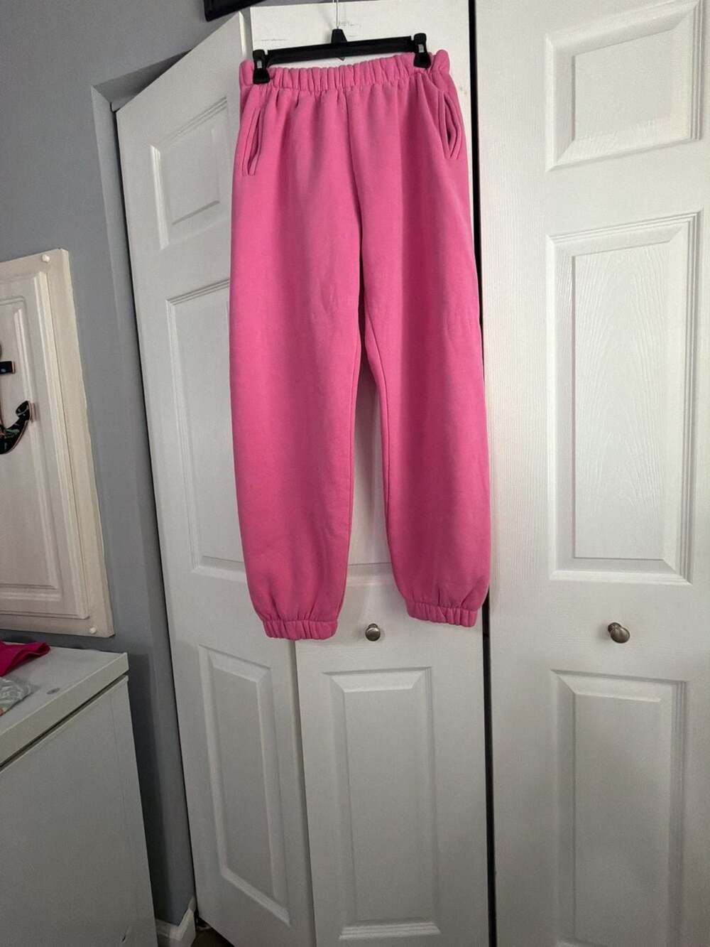 Unbranded Women's Hot Pink Fleece Lined Jogger Sweatpants